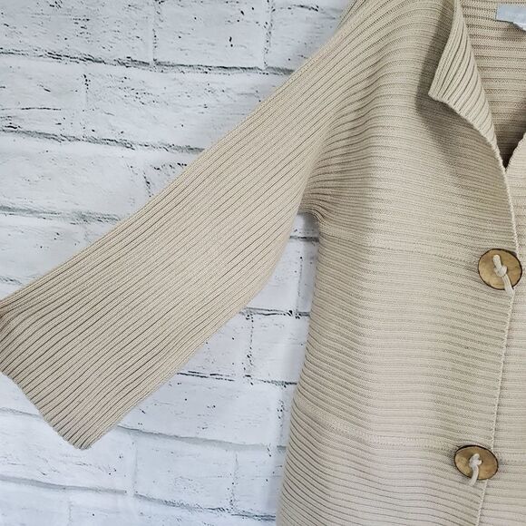 Modern soul beige button front cardigan jacket - Picture 5 of 6